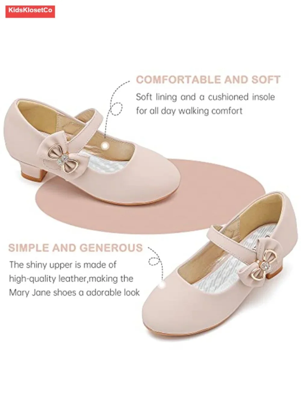 Girls Princess Flats Mary Jane Shoes Toddler Little Big Kids Dress Shoes